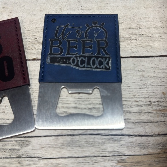 Leather/stainless steel bottle openers  - Picture 4 of 6